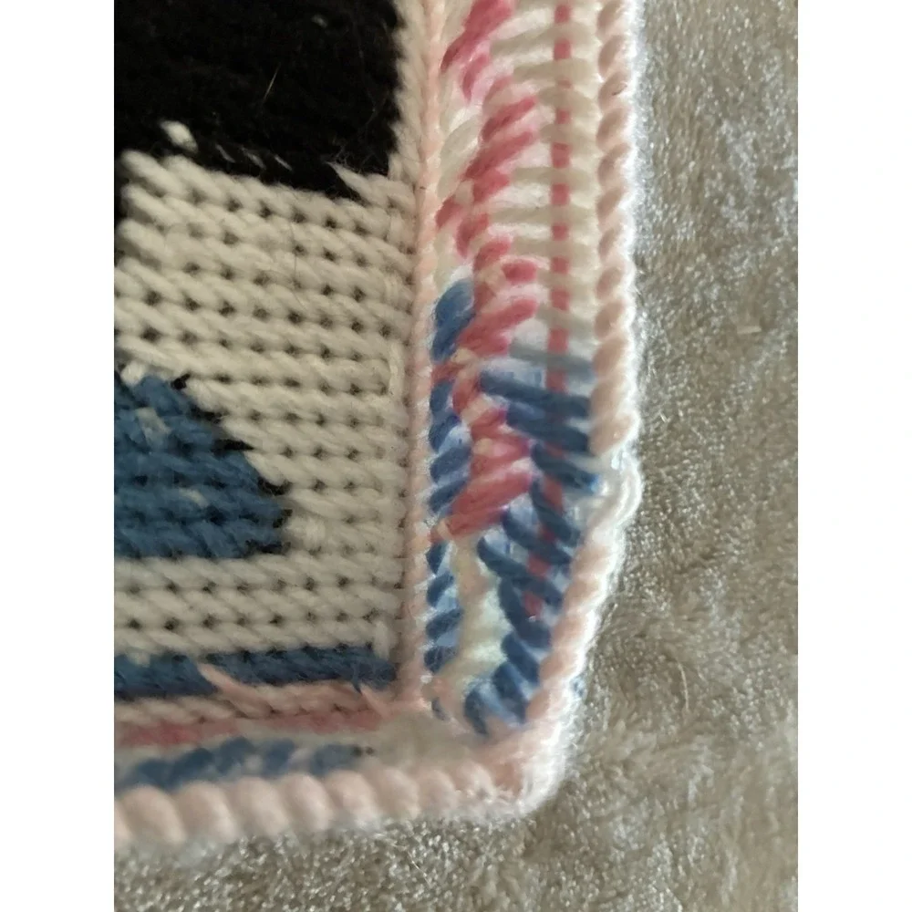 Mickey Mouse Minnie Needlepoint Nursery Decor Pink Blue‎ 6x8.5